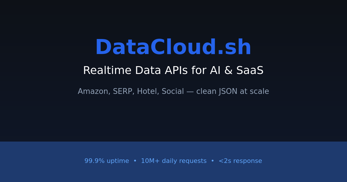 Sh*t Api DataCloud.sh — Realtime Data APIs for AI, SaaS & Research